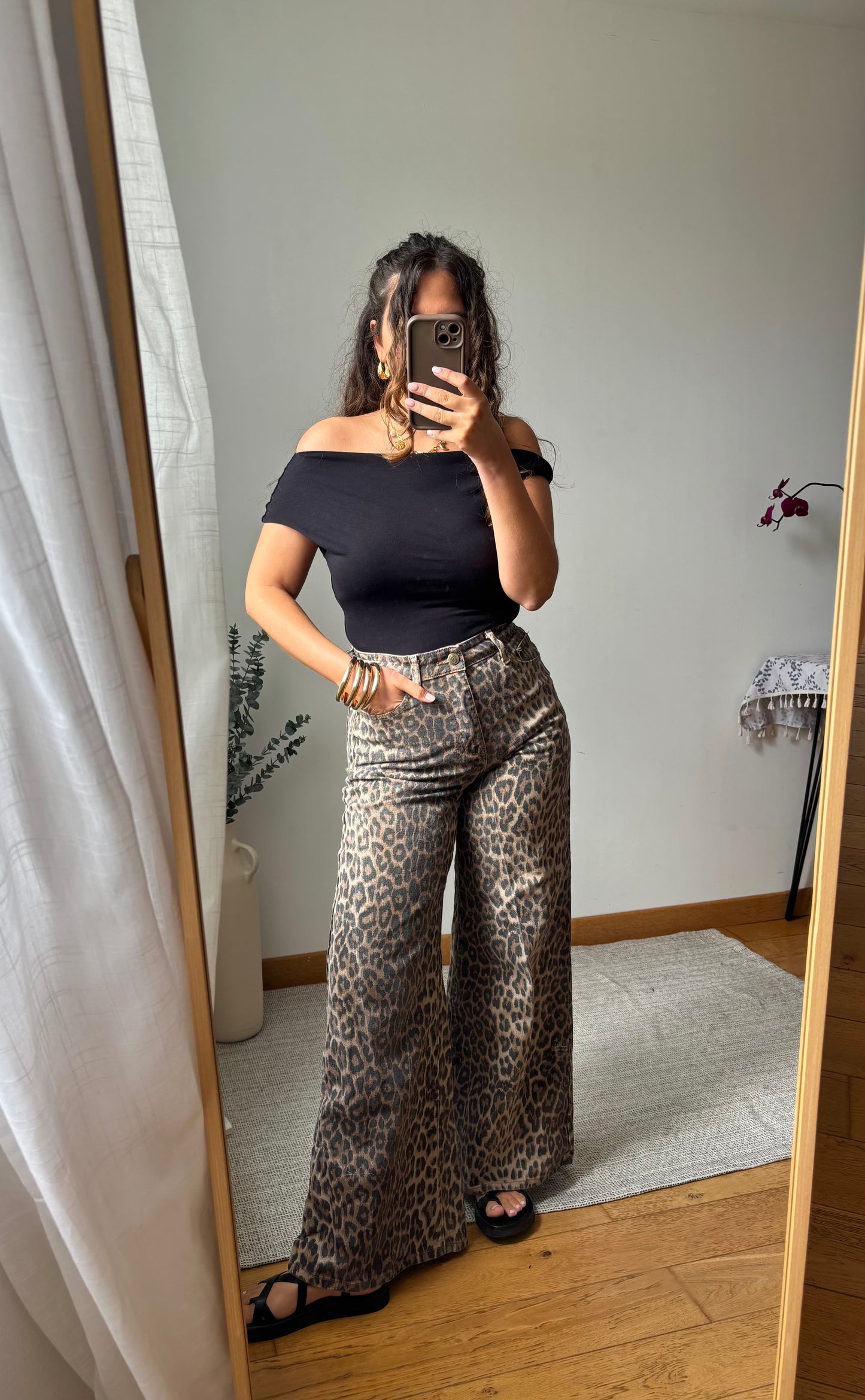 Jeans Wide Léopard- Ava