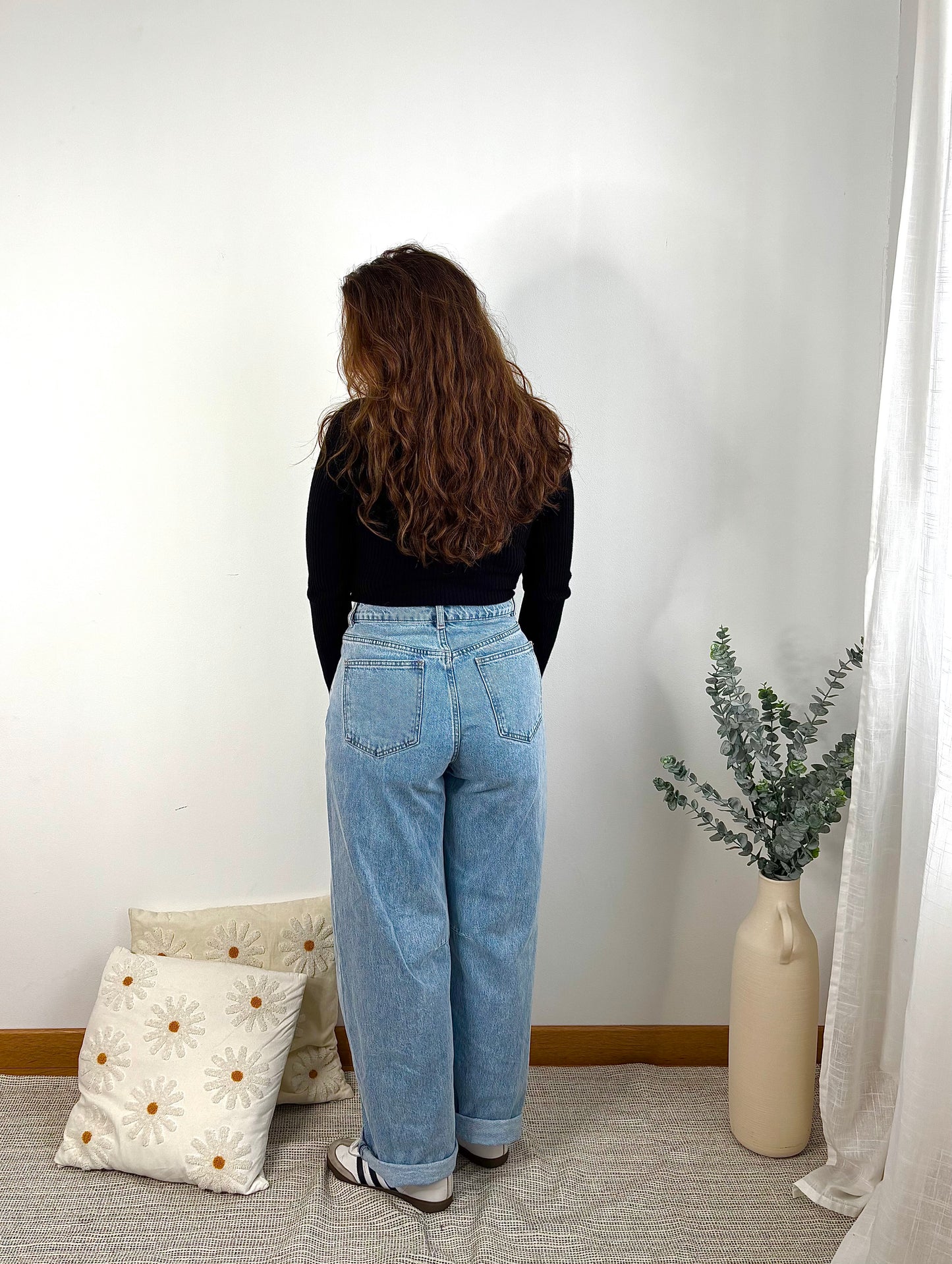 Jeans Barrel Bianca