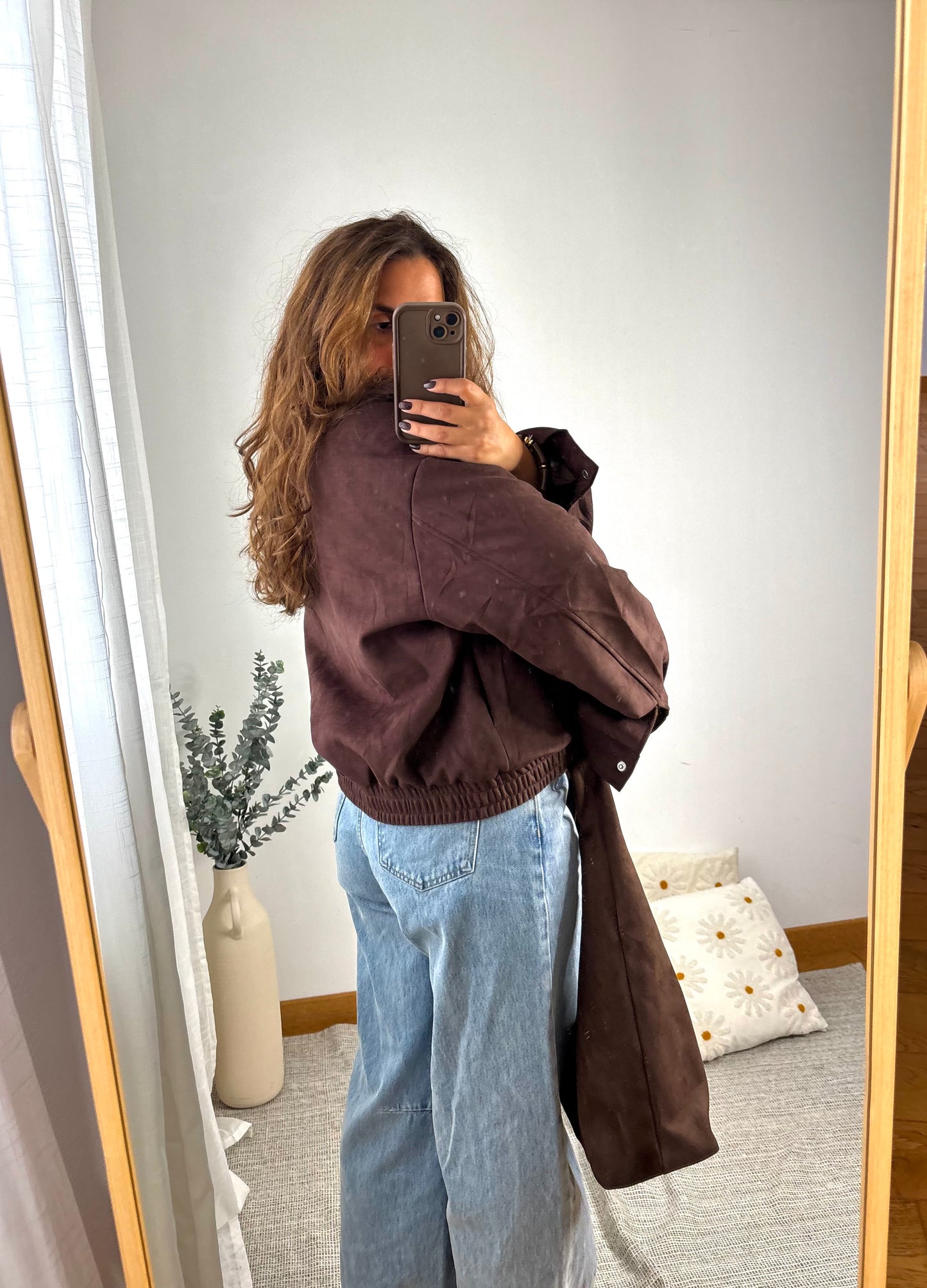 Veste daim Mia chocolat