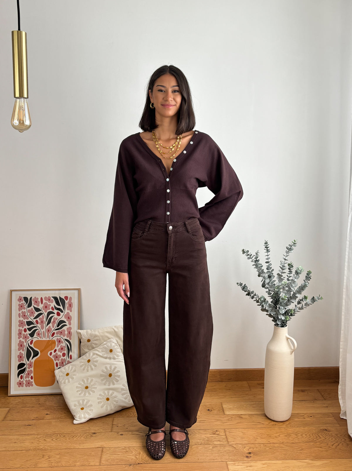 Gilet Elodie Chocolat