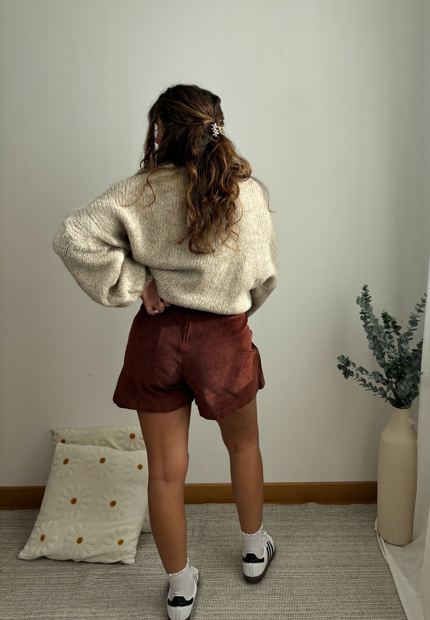 Jupe-short velours Camel