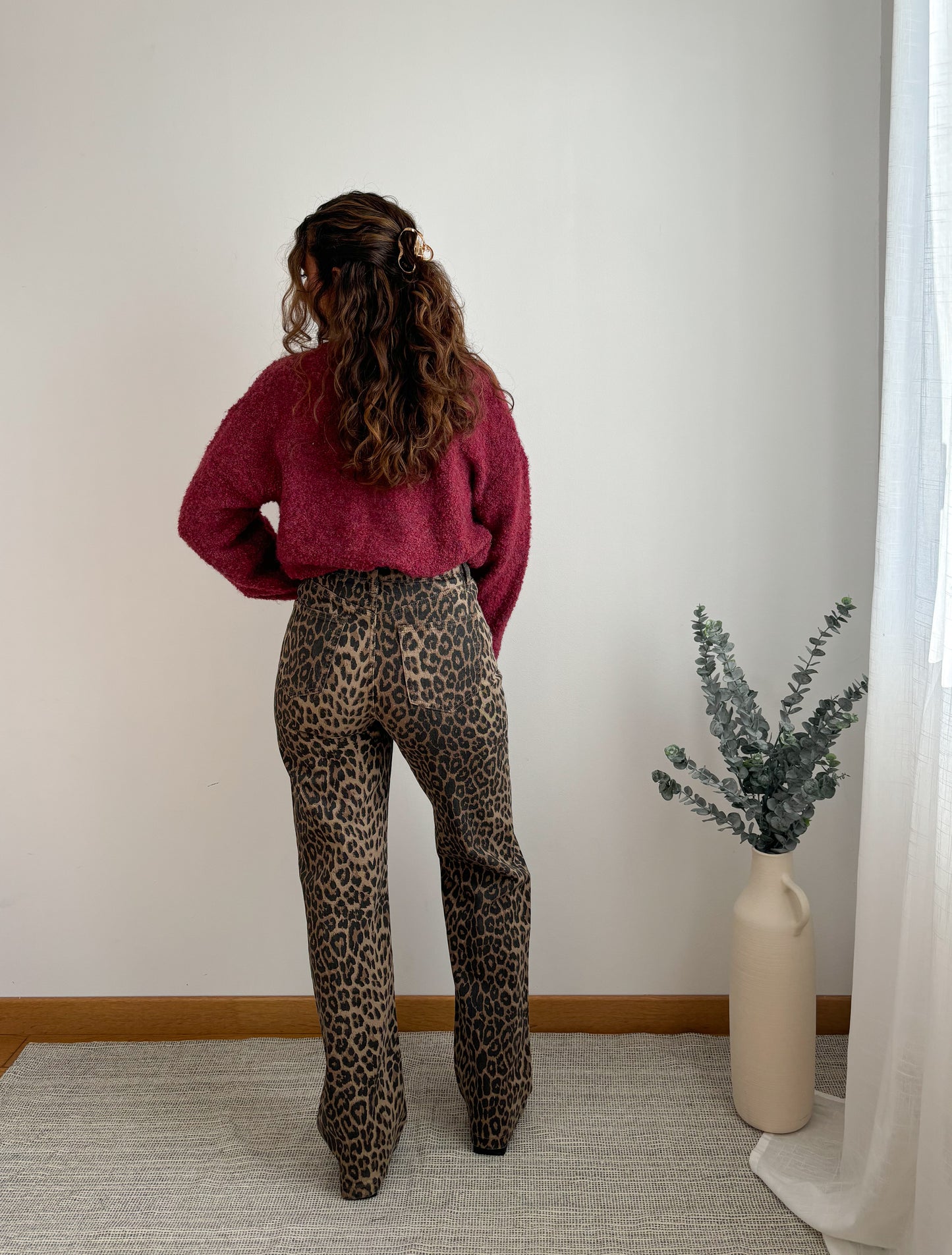 Jeans Straight Léopard-Aly