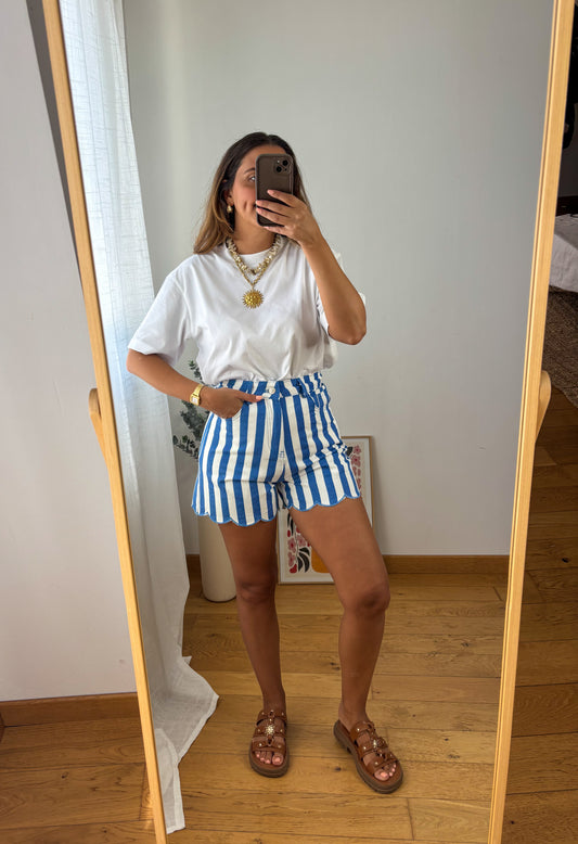 Short Rayures Léa - BLEU