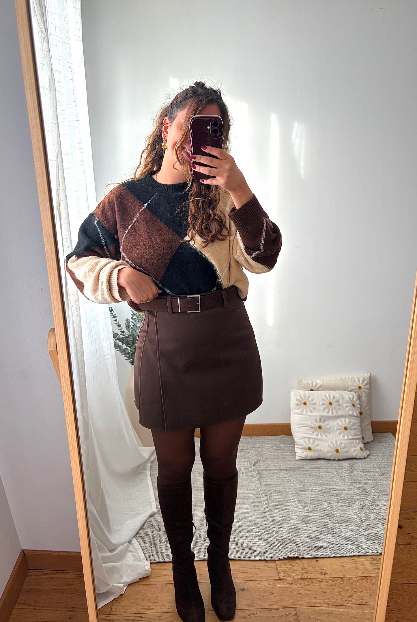 Jupe-short Albanne Chocolat