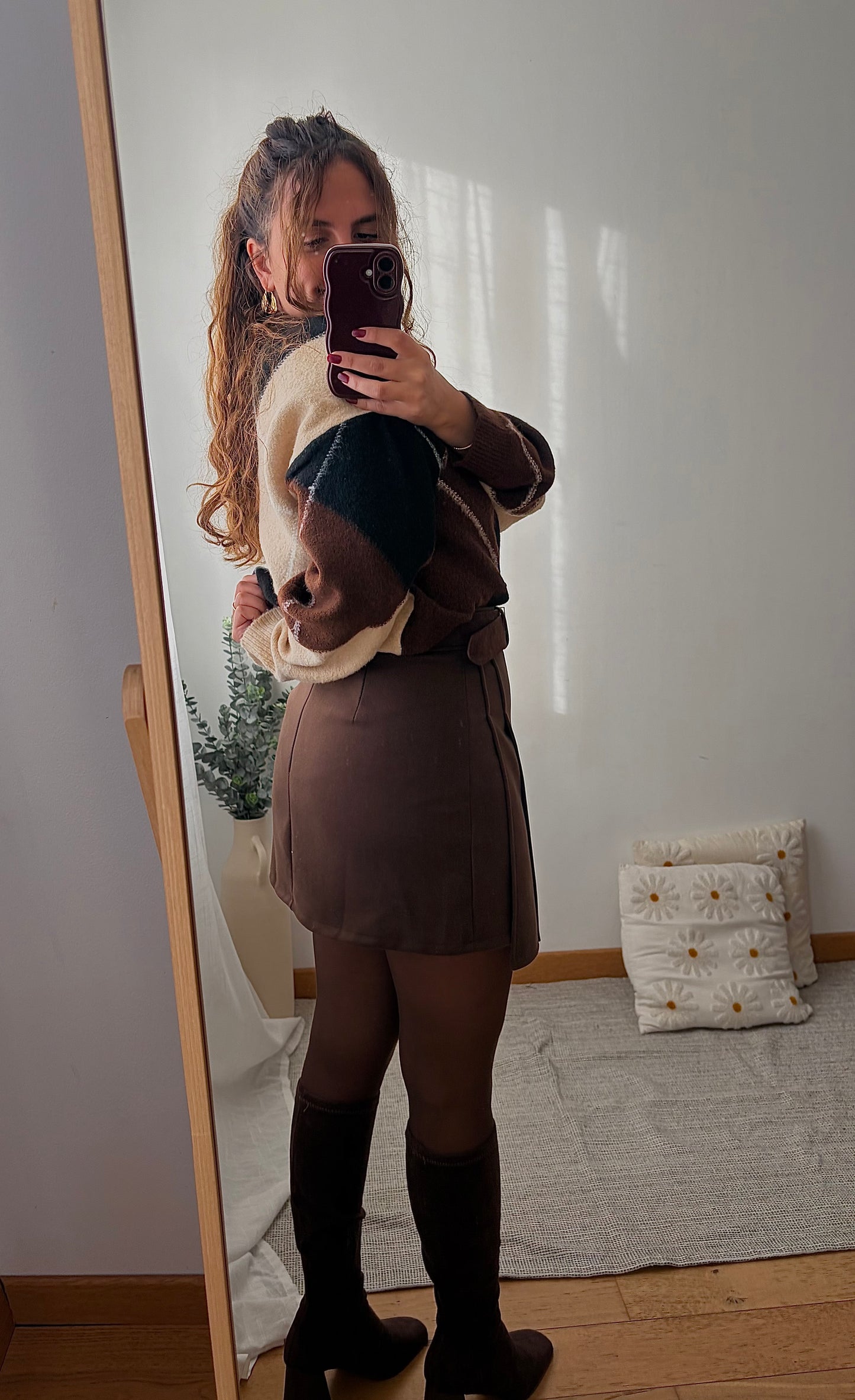 Jupe-short Albanne Chocolat