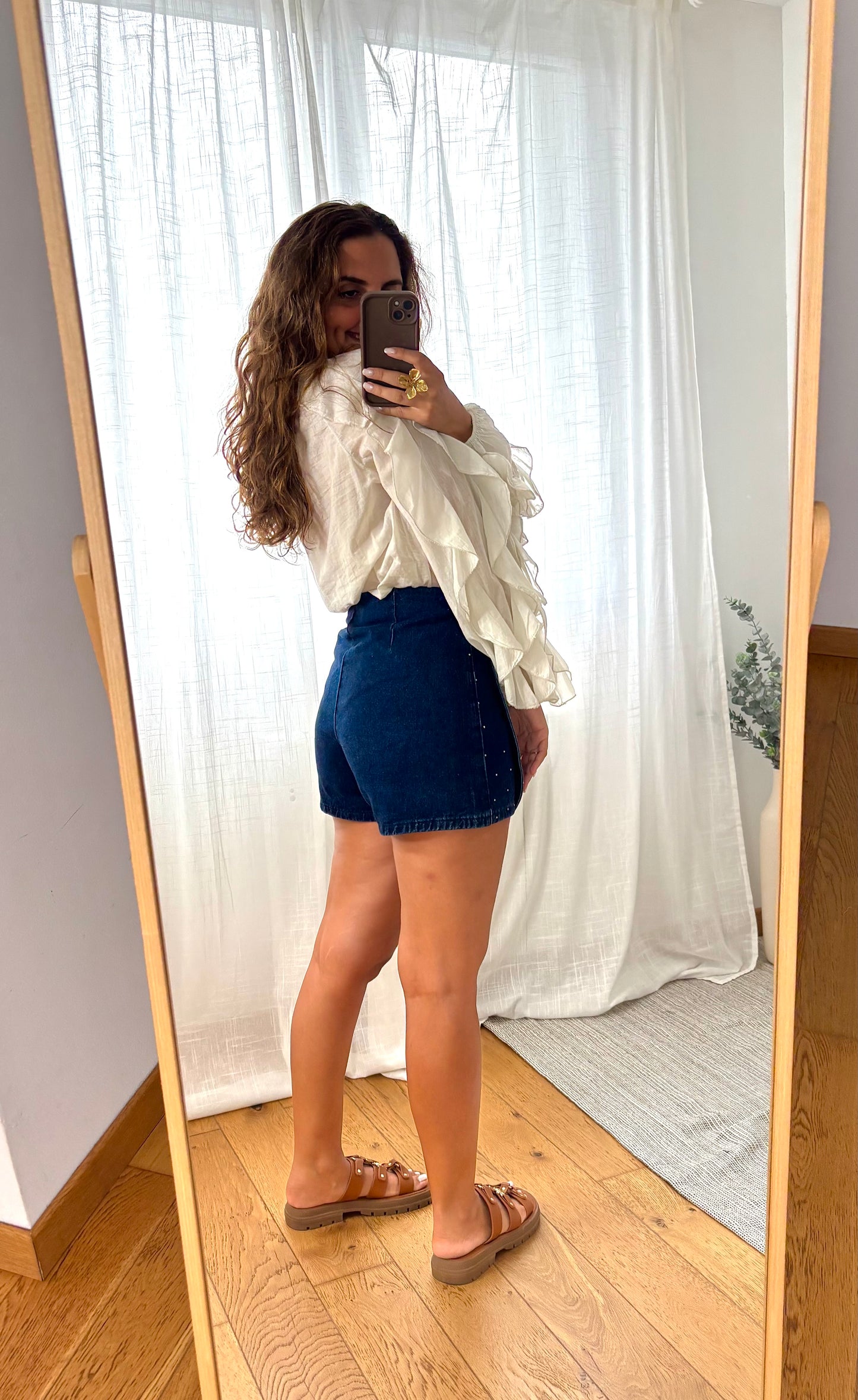 Jupe-short Kélya Bleu marine