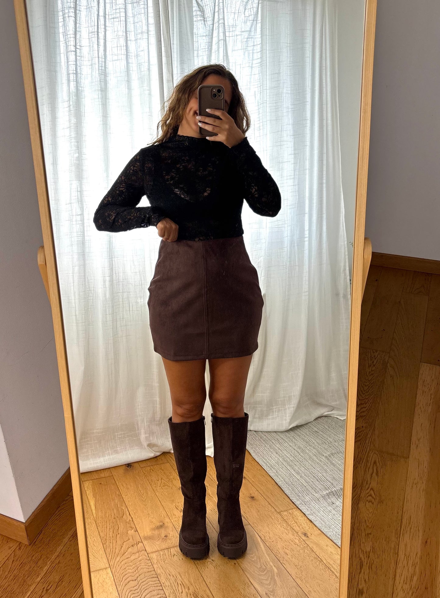 Jupe Daim NOVA Chocolat