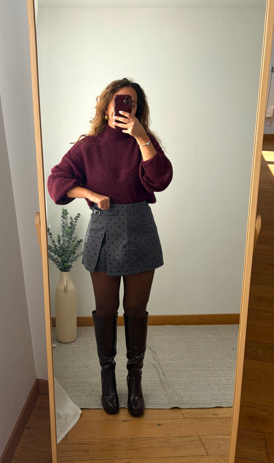 Jupe-short Lisa grise