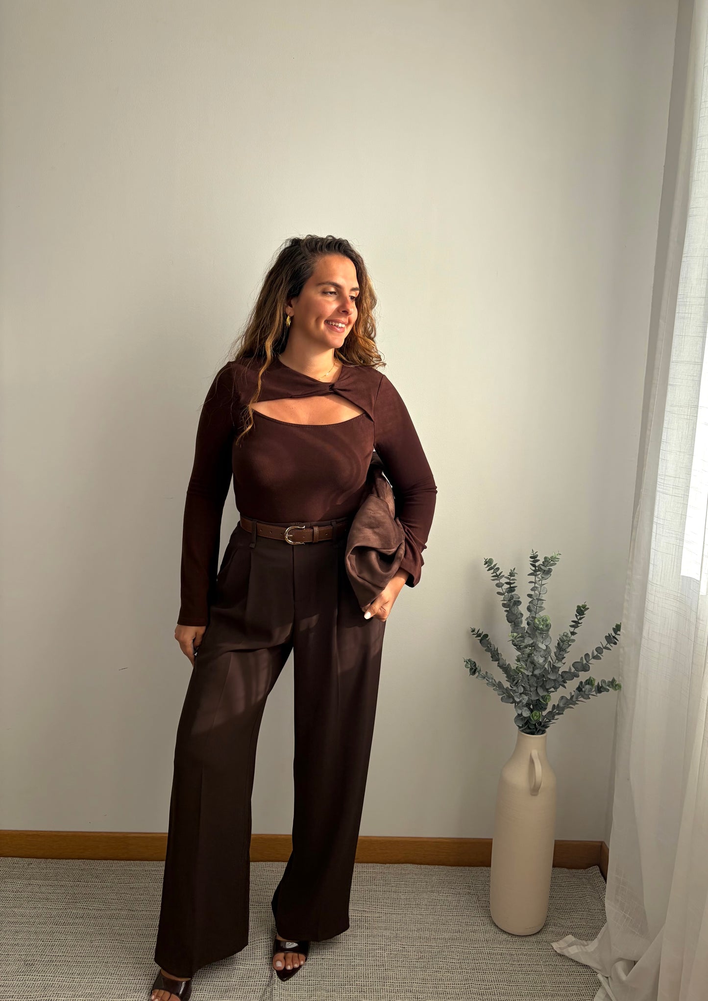 Pantalon Célia chocolat