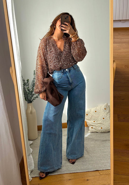 Blouse Alma Marron