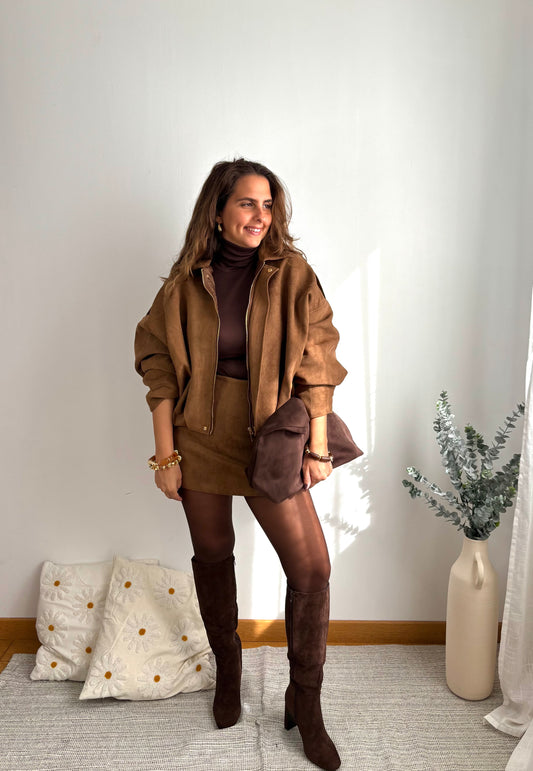 Veste daim nova Camel