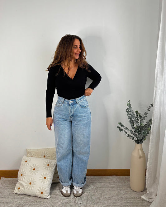 Jeans Barrel Bianca