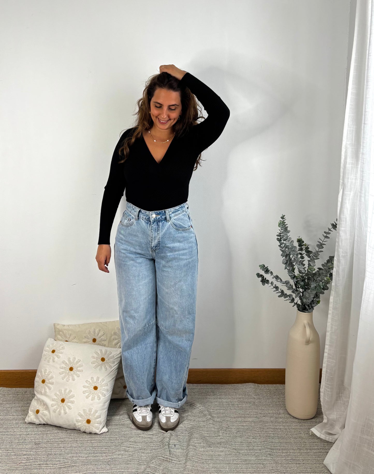 Jeans Barrel Bianca