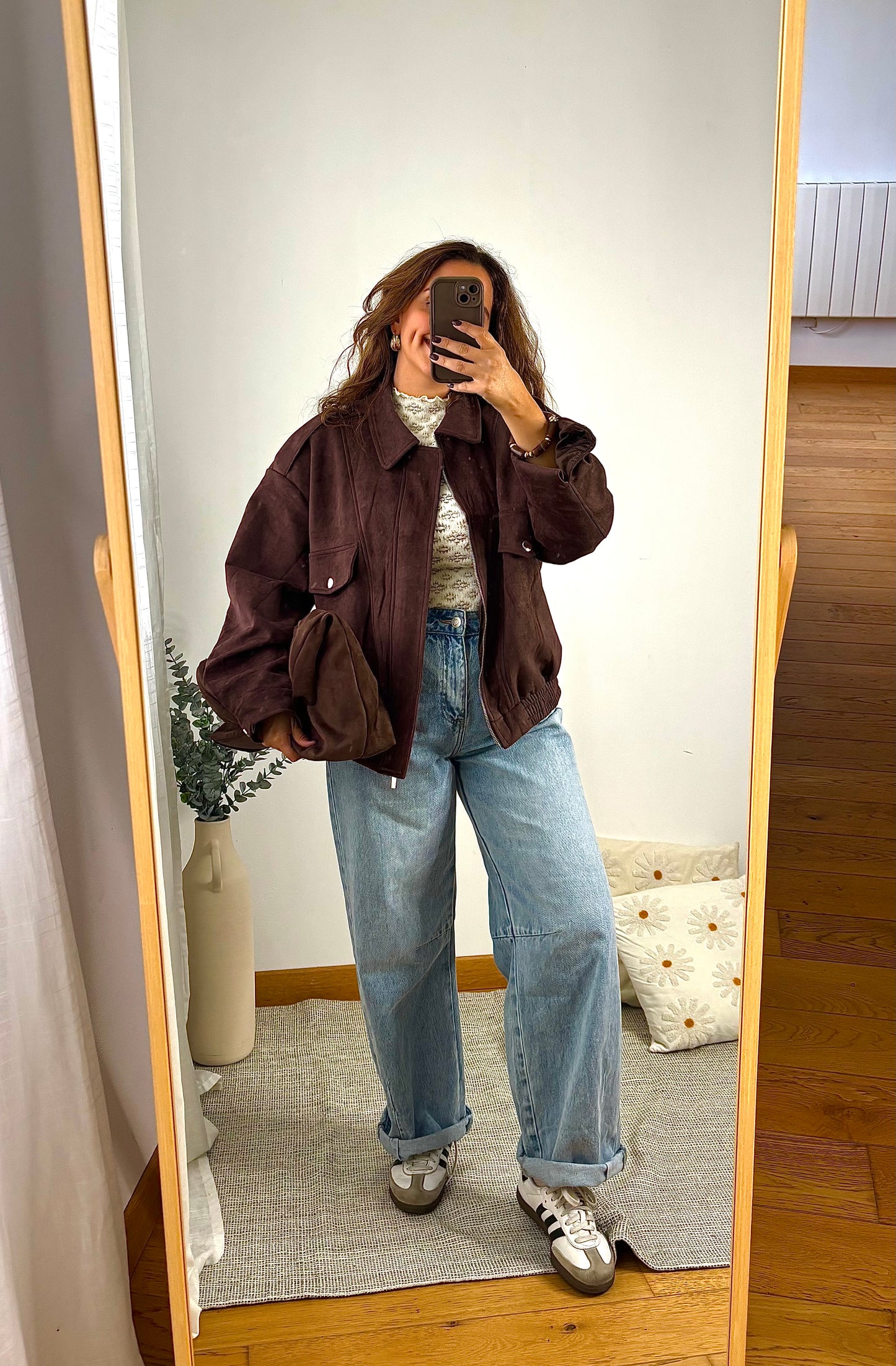 Veste daim Mia chocolat