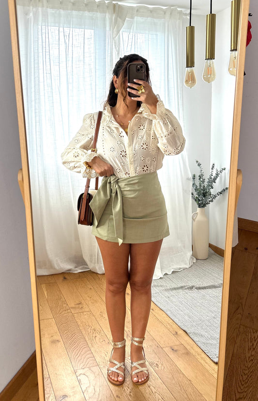Jupe-short Marius Olive