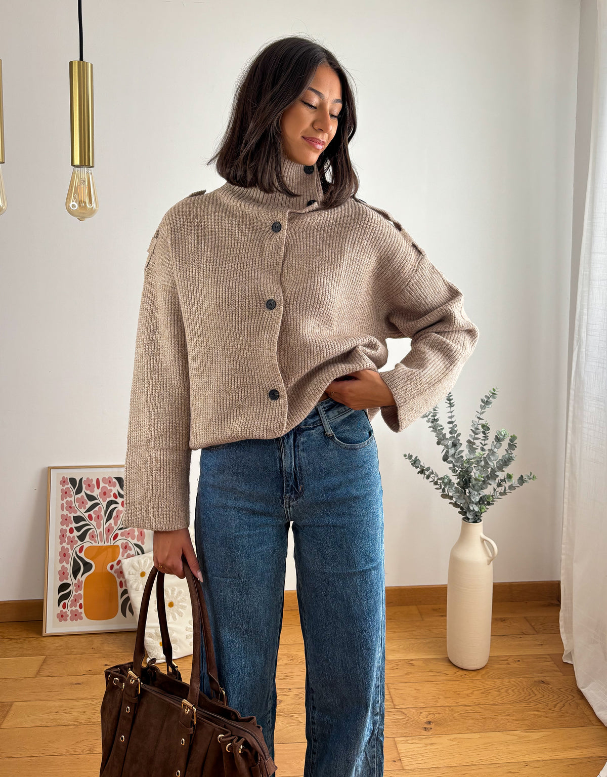 Pull Nour Taupe