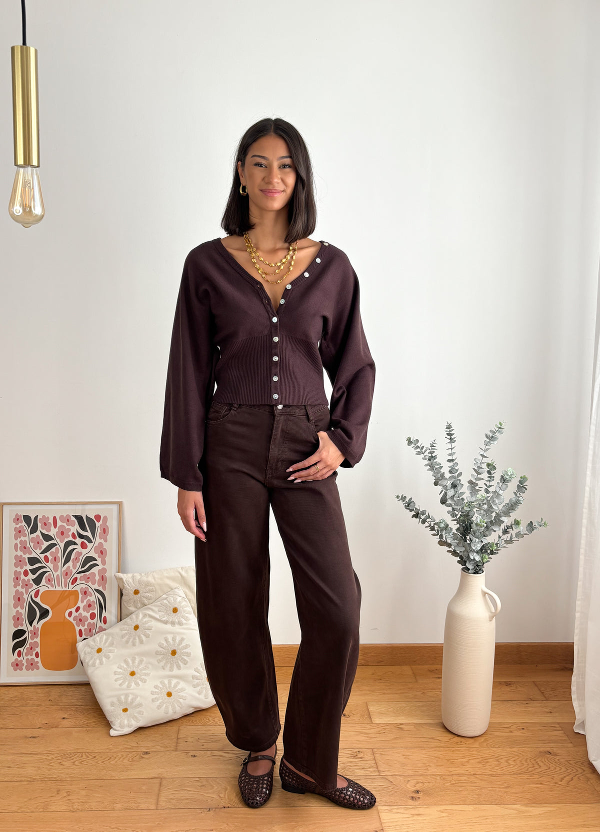 Gilet Elodie Chocolat