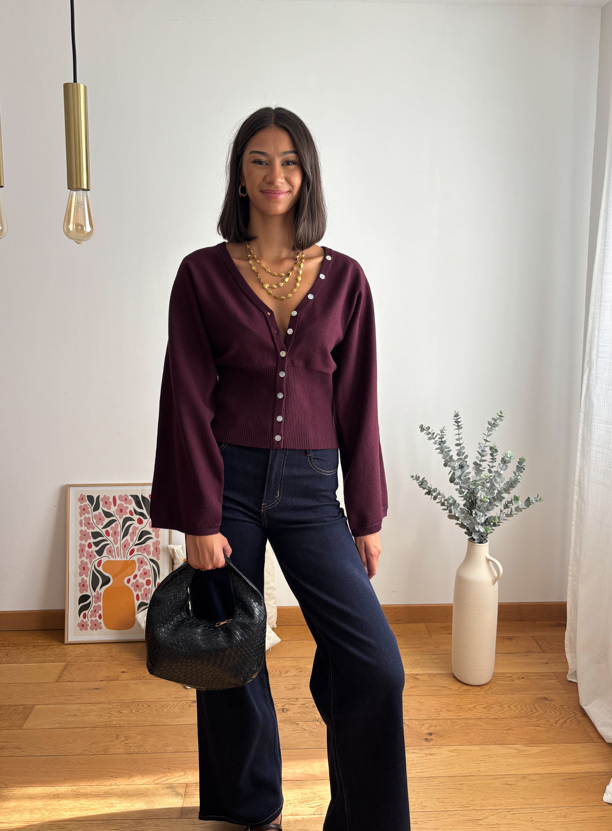Gilet Elodie Prune