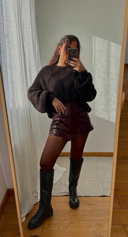 Jupe-short Aurélia Bordeaux