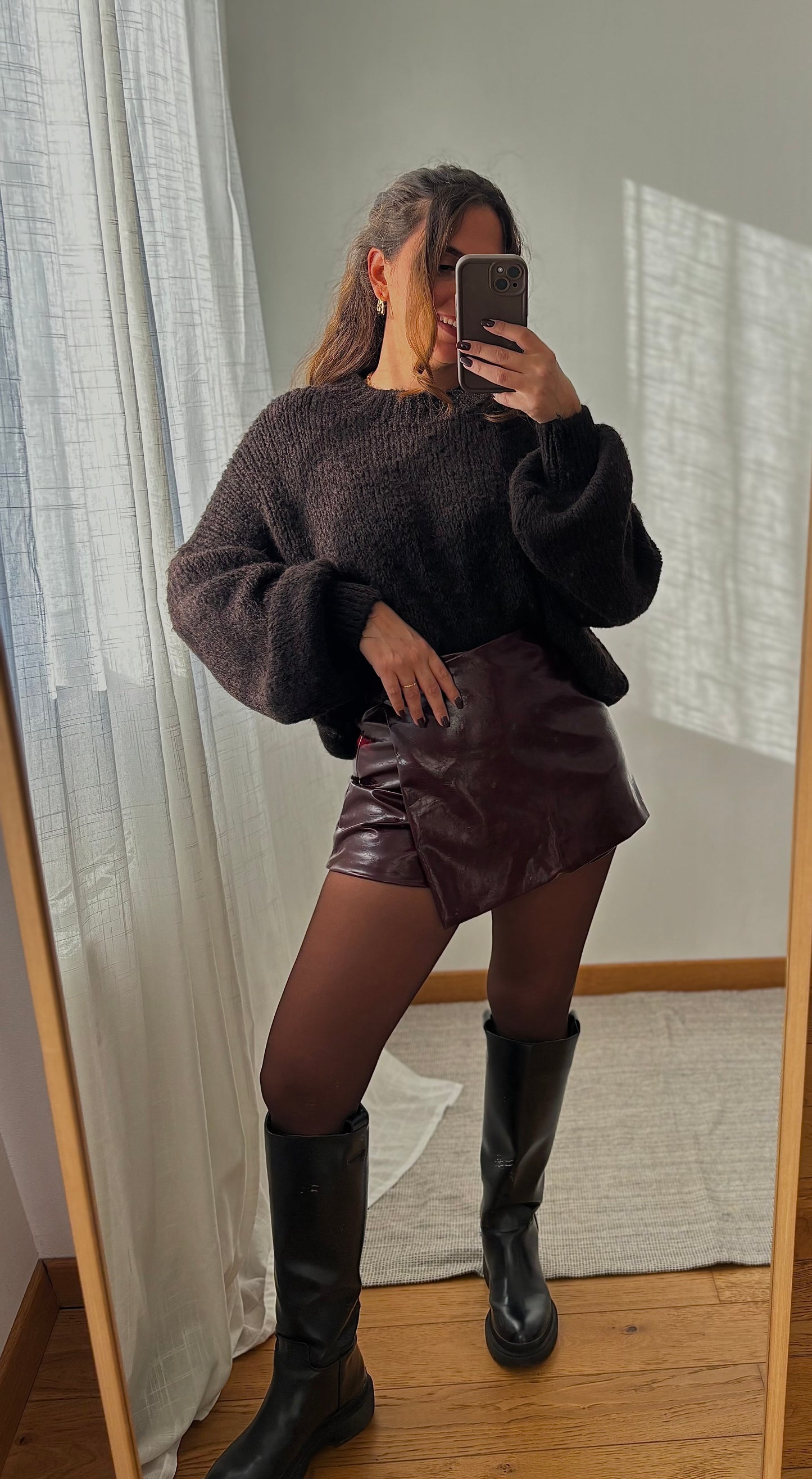 Jupe-short Aurélia Bordeaux