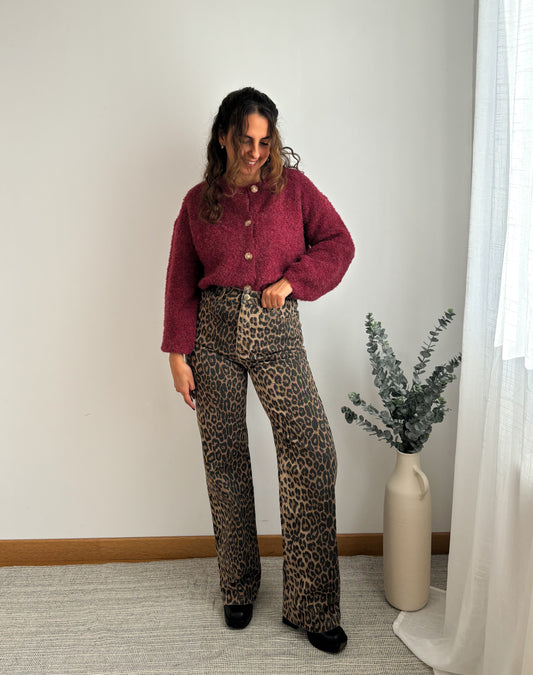 Jeans Straight Léopard-Aly