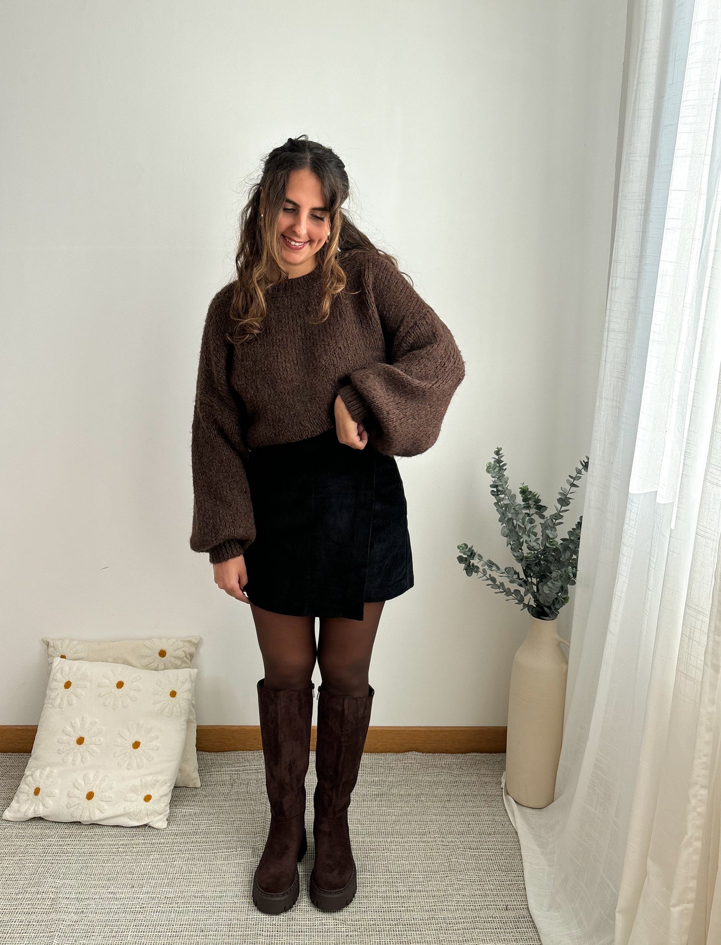 Jupe-short velours Noir