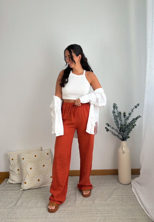 Pantalon Eliot Terracotta